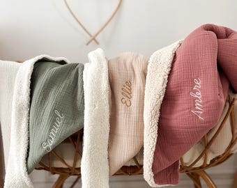 Soft cotton gauze baby blanket, baby shower gift