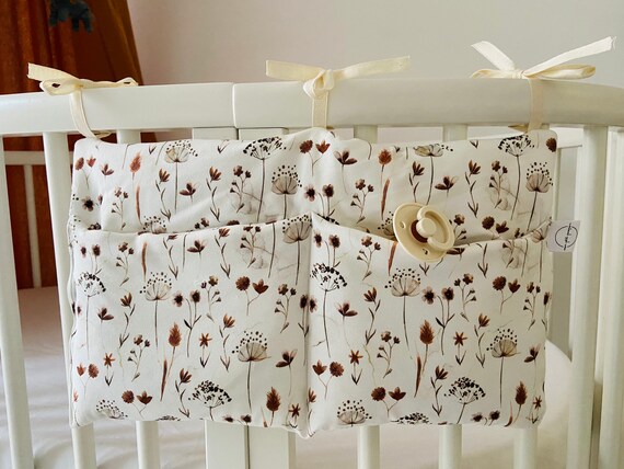 Pochette De Lit Bebe Range Tetine Doudou Colchique Etsy