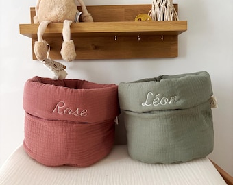 Personalized baby storage basket, diaper basket