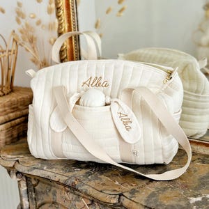 Sac à langer en gaze de coton écru