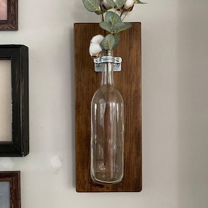 Wine Bottle Wall Vase