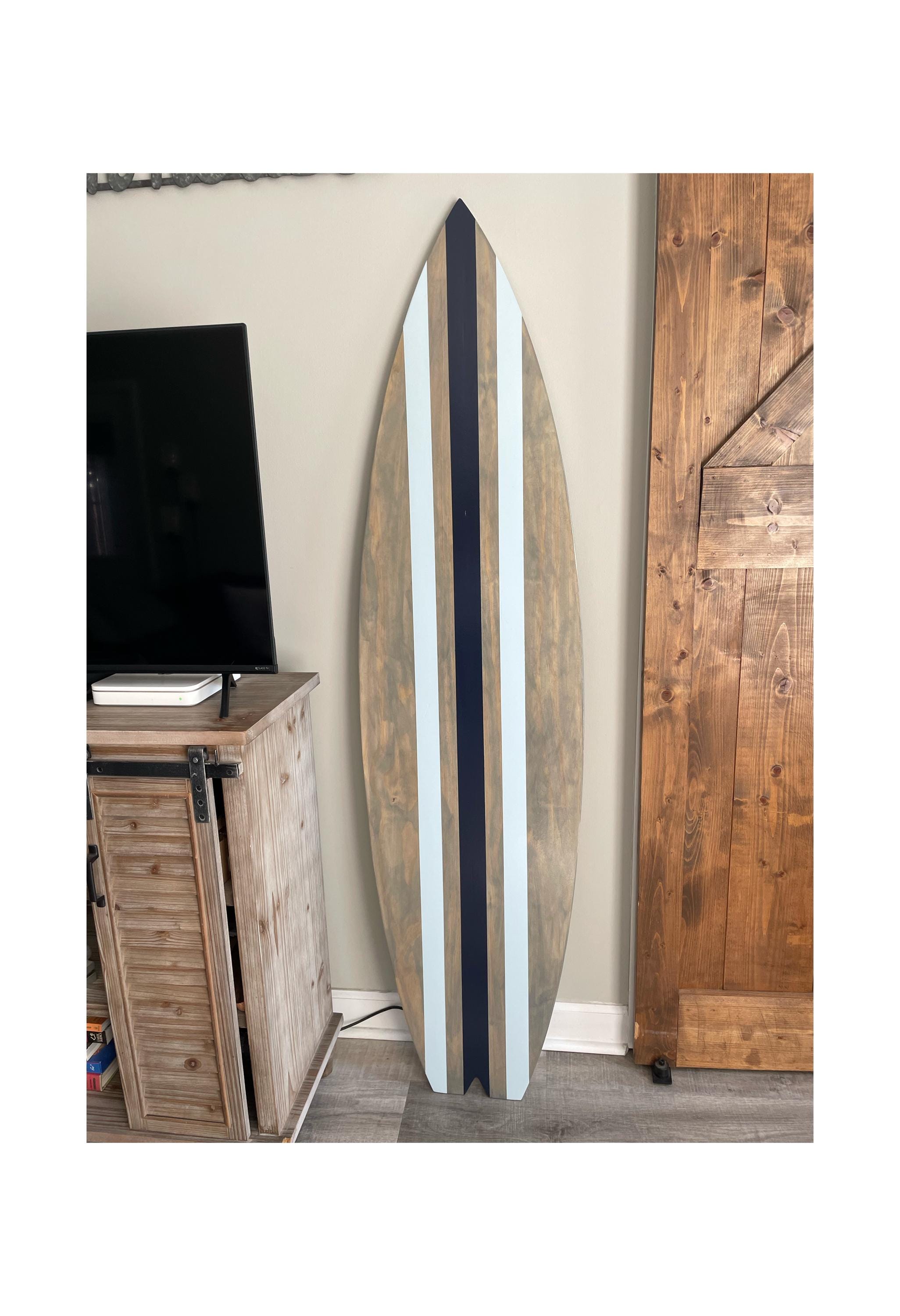 Customizable Wooden Surfboard Wall Art: Coastal Beach House Decor - Etsy