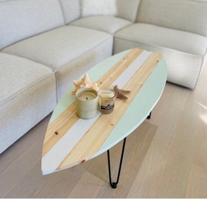 Surfboard Coffee Table ~ Indoor or Outdoor ~ Coastal Coffee Table ~ Beach House Furniture ~ Surfboard Furniture
