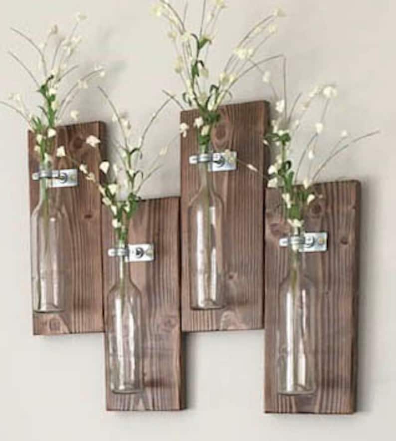 Wine Bottle Wall Vase Etsy