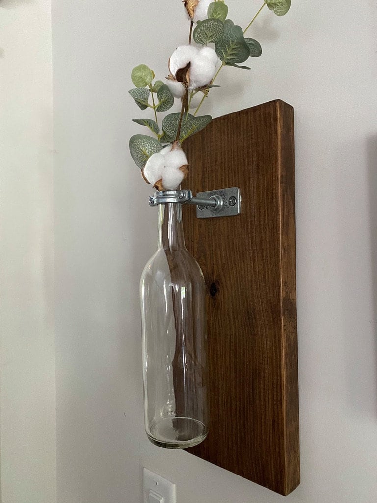 Wine Bottle Wall Vase Etsy