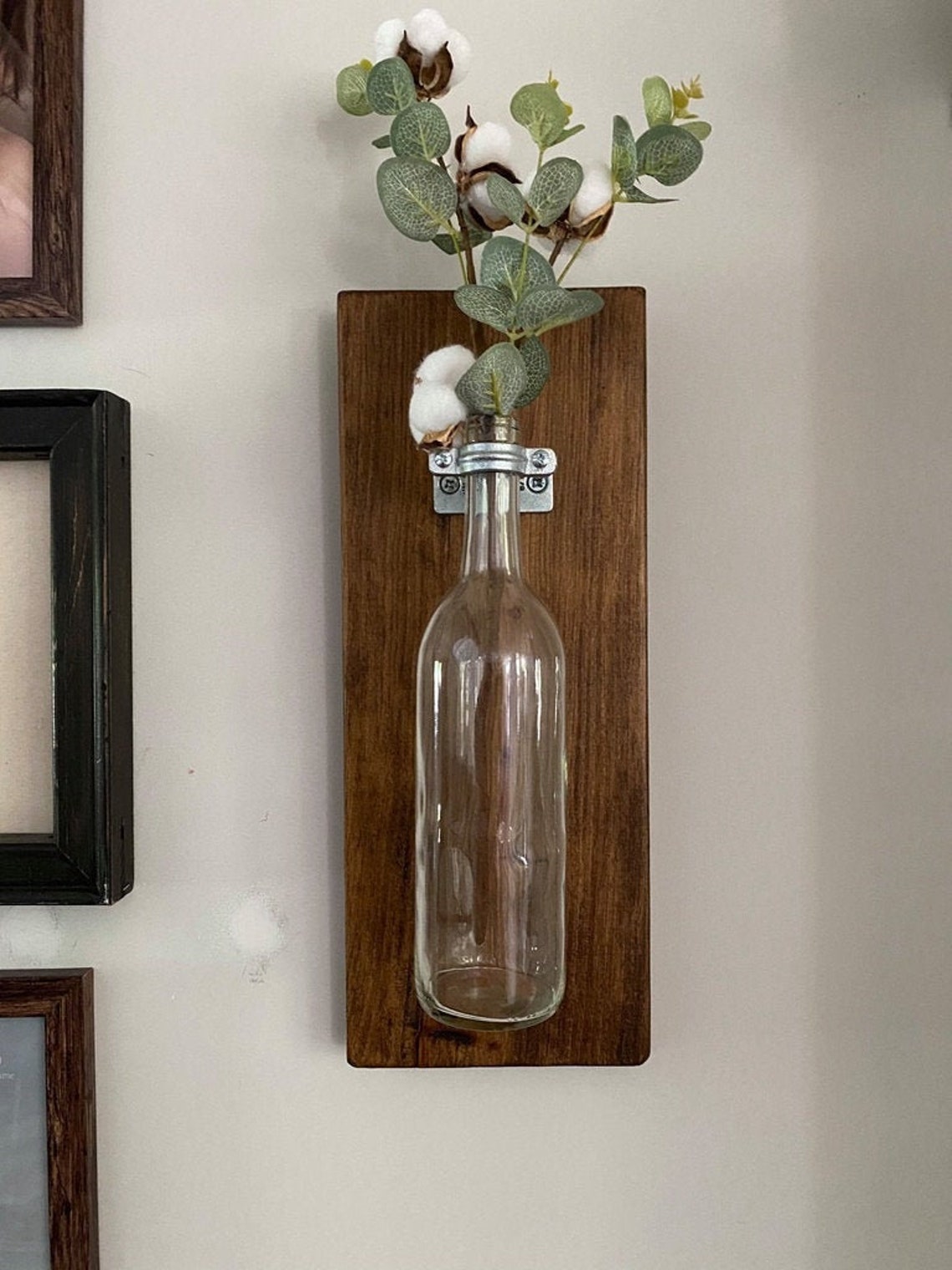 Wine Bottle Wall Vase Etsy
