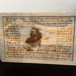 Jerry Garcia at the Pyramids Laser Engraved Art | Ripple Lyrics Engraved | Grateful Dead Wall Art | Deadhead Gift | Natural Wood and Stained