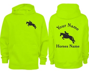 Personalised  Jumping Neon Hoodie N18