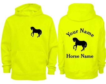 Personalised Neon Horse Hoodie N5