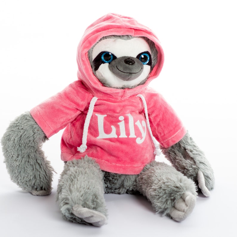Personalised Sloth Soft Toy Pink
