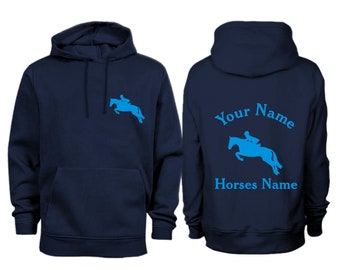 Personalised Jumping Horse Hoodie H18