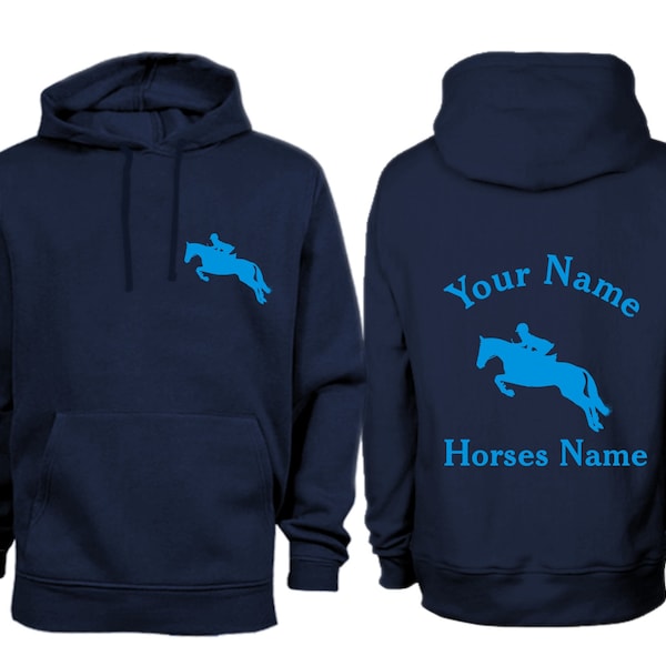 Personalised Jumping Horse Hoodie H18