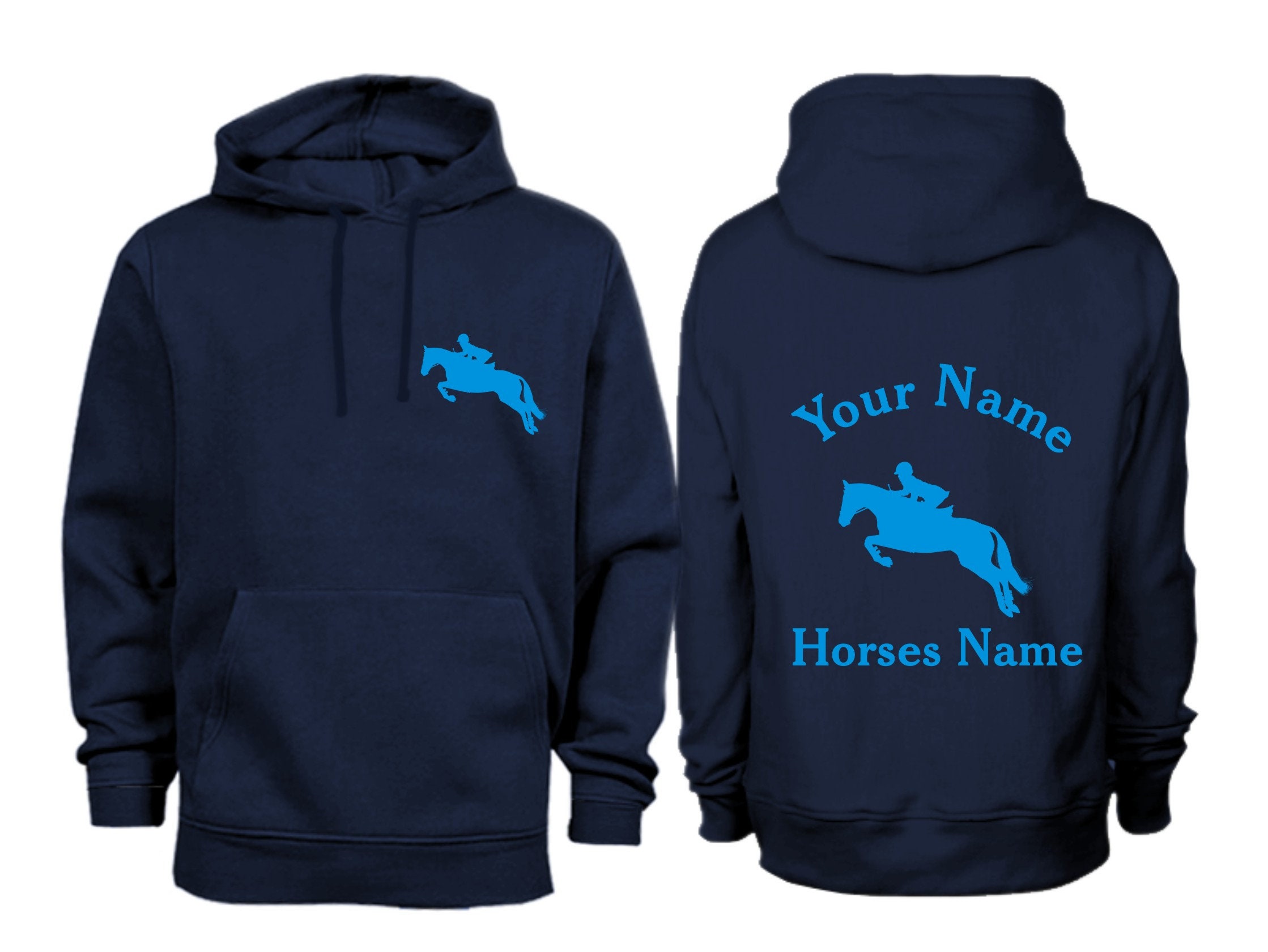 Personalised Jumping Horse Hoodie H18