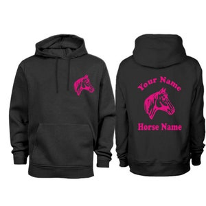Personalised  Horse Head Horse Hoodie H9