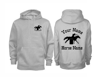 Personalised  Turn and Burn Barrel Racing Hoodie H030