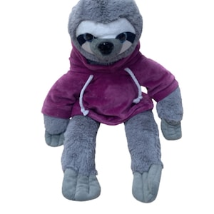 Personalised Sloth Soft Toy Purple