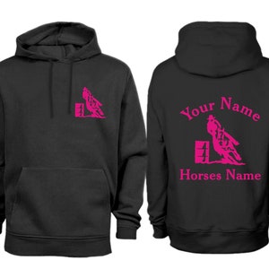 Personalised Barrel Racing Horse Hoodie H020