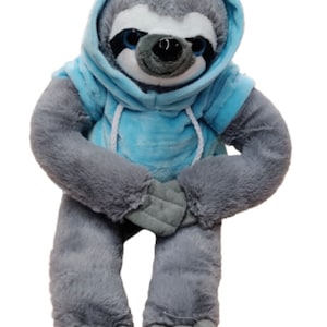 Personalised Sloth Soft Toy Blue