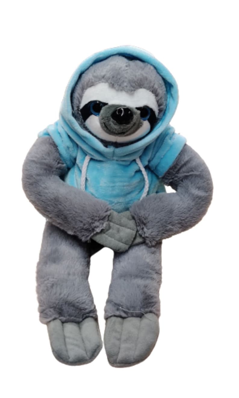 Personalised Sloth Soft Toy Blue