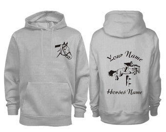 Personalised  Show Jumping Horse Hoodie H013