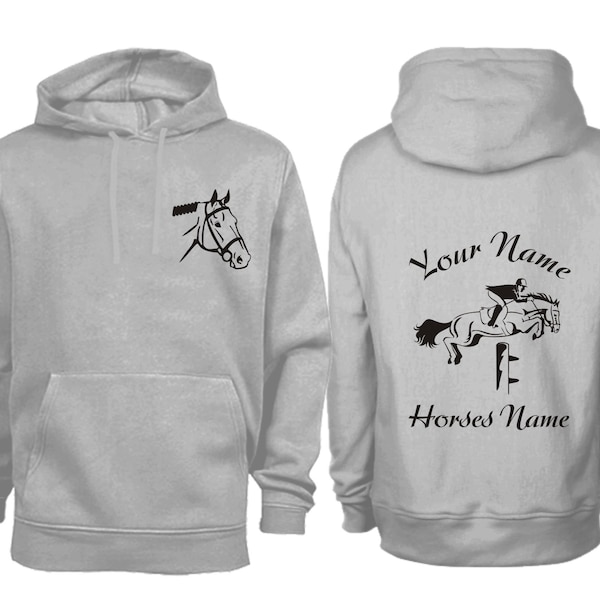 Personalised  Show Jumping Horse Hoodie H013