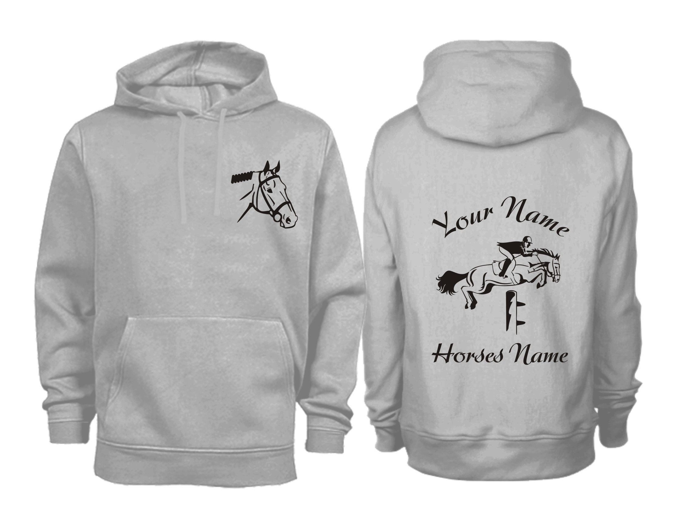 Personalised Show Jumping Horse Hoodie H013