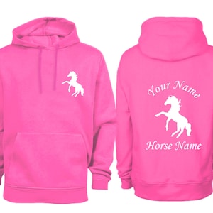 Personalised  Rearing Up Horse Hoodie H12