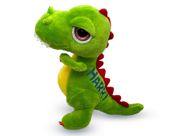 Personalised Trex Dinosaur Soft Toy Etsy UK