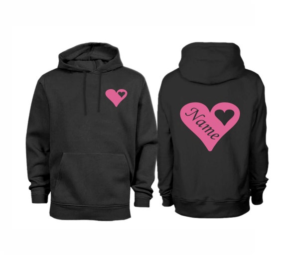 Personalised Heart Hoodie P1 - Etsy