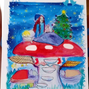 Carte postale Noël Elfique