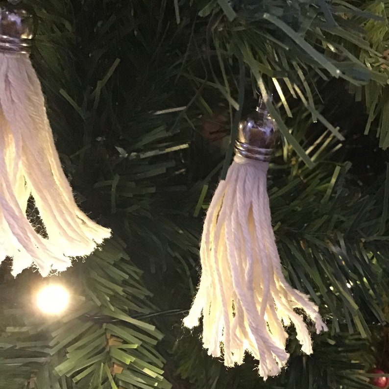 Christmas tree tassel decorations set of 6 tree ornaments Etsy