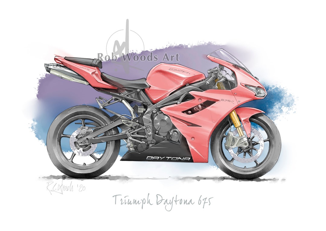 Triumph Daytona 675 Print - Etsy