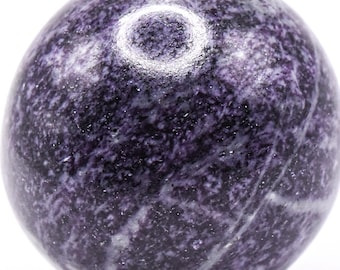 Rich Deep Purple Kammererite Clinochlore Carved Sphere Polished 50mm 200g Collectible Natural Gemstone Crystal Mineral Décor Specimen Ball