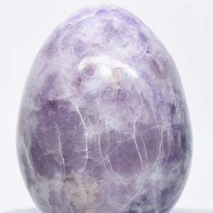 Lepidolite Egg Polished 60mm 200g Natural Soft Purple Lilac Lithia Mica "Flower Sugilite" Collectible Gemstone Crystal Mineral Specimen