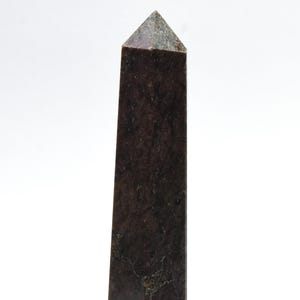 Deep Red Garnet Carved into Obelisk Polished 96mm 95g Natural Sparkling Collectible Gemstone Crystal Mineral Décor Tower Stick Specimen