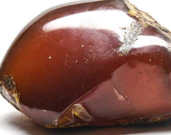 Indonesian Orange Blue Amber Rough Natural 93mm 675ct Genuine Gemstone Crystal Mineral UV Reactive Collectible Décor Raw Specimen