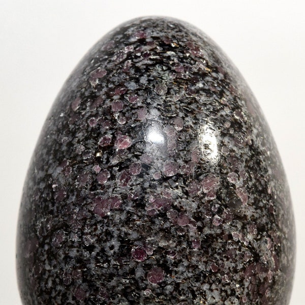 Red Ruby Spinel / Balas Red Ruby in Matrix Egg Polished 58mm 160g Natural Sparkling Collectible Gemstone Crystal Mineral Décor Specimen