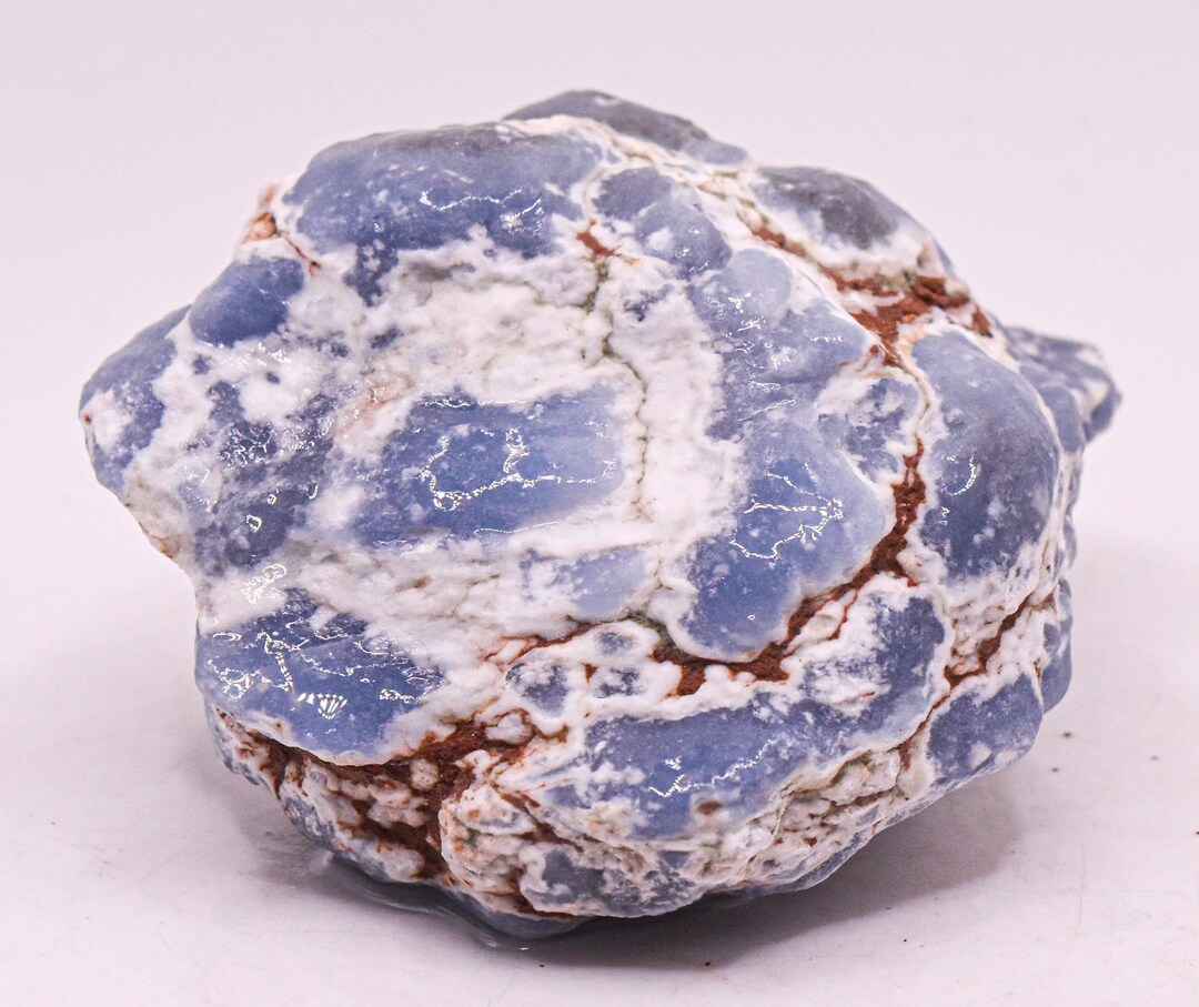 Globular Blue Angelite Rough Cluster Natural 255g 77mm Anhydrite Angel ...