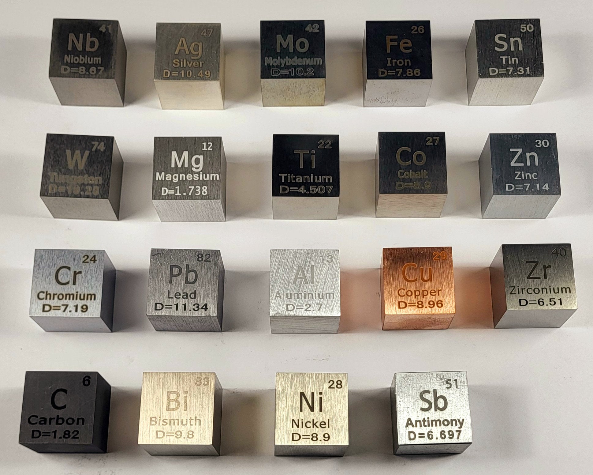 Metal Periodic Table Cubes