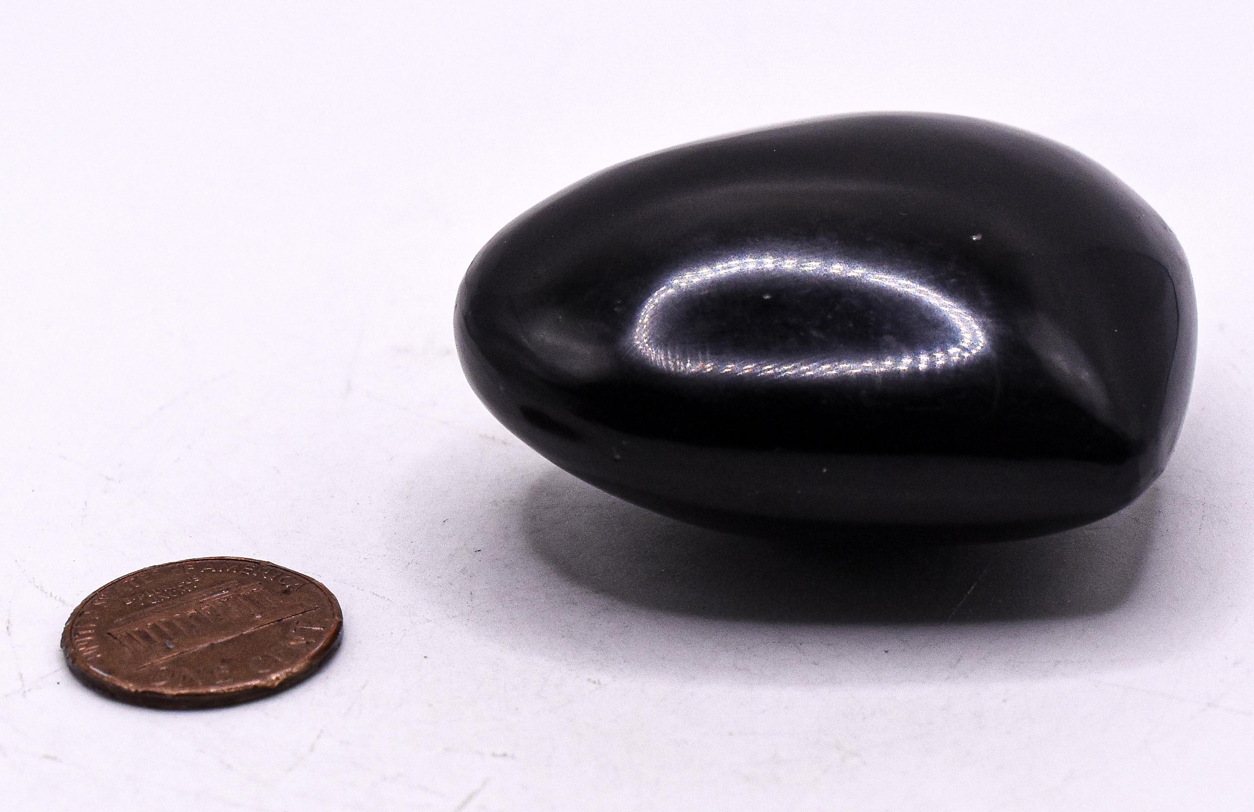 Black Onyx Puffy Heart Polished 57mm 95g Natural Peruvian
