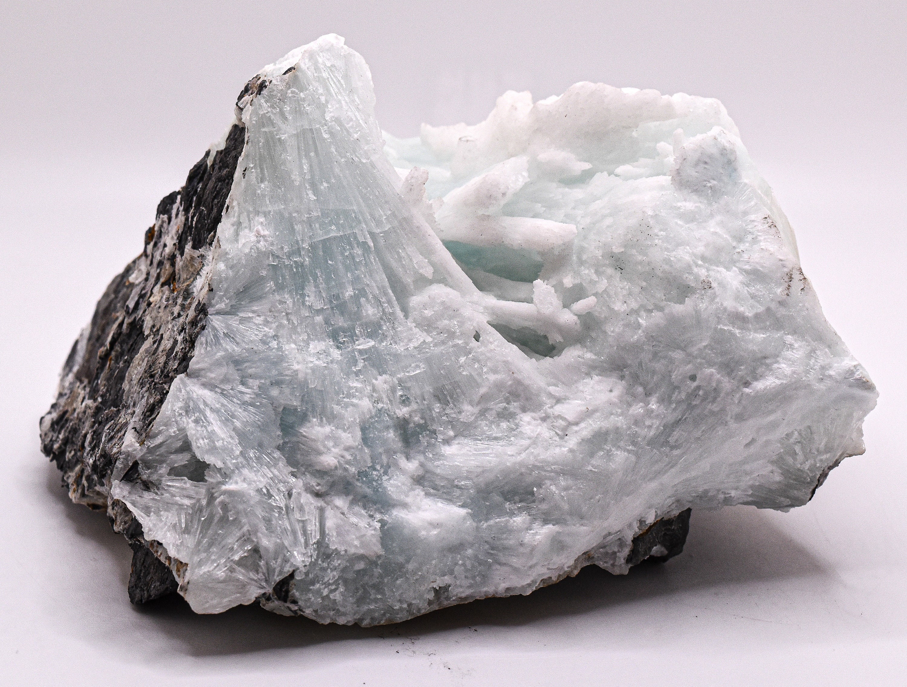 Blue White Larimar Pectolite Rough Geode Cluster Natural 131mm 2.4