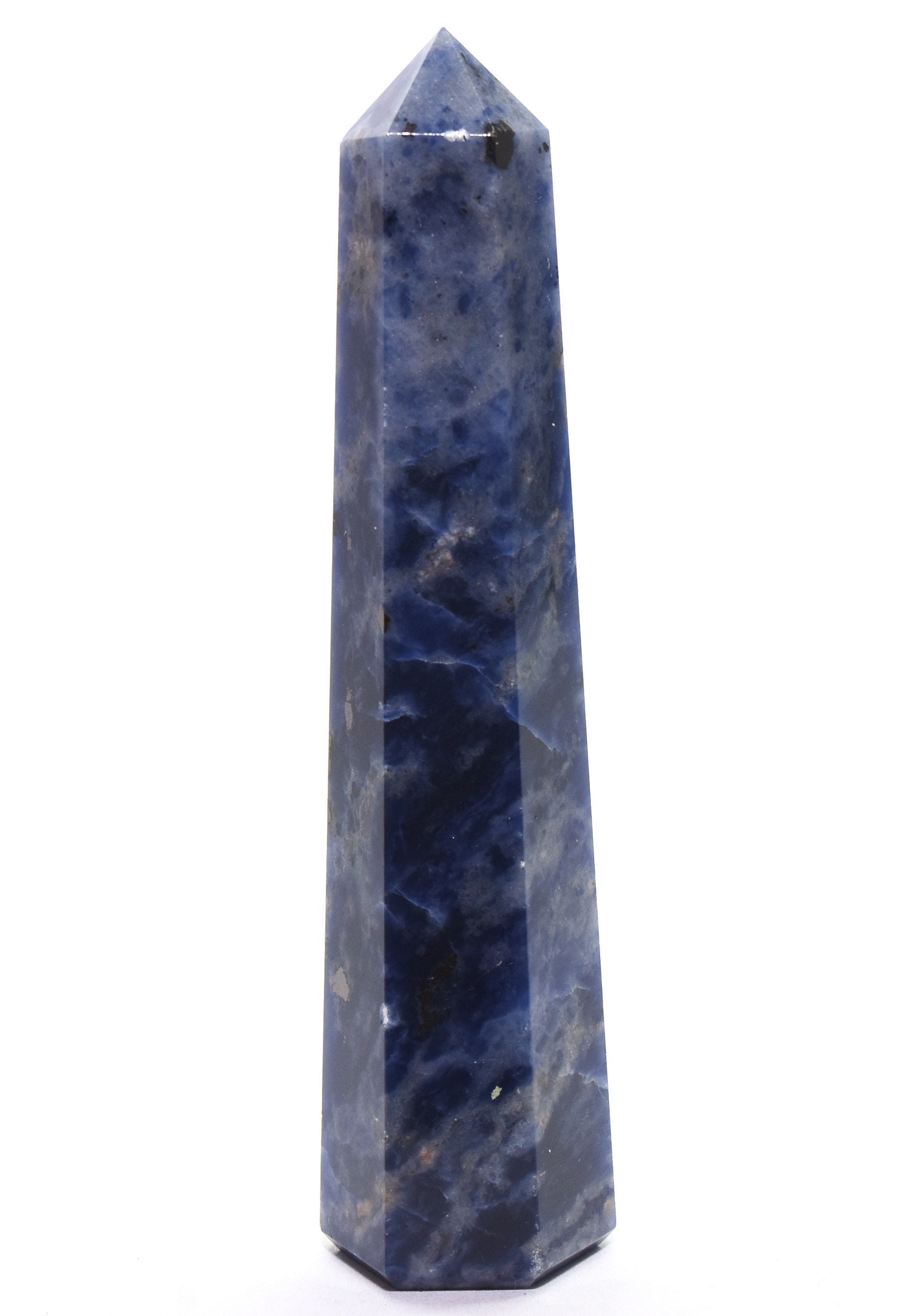 【専用】ブルーオブシディアンなど Blue Sodalite W/ Pyrite Inclusions Obelisk Polished 93mm