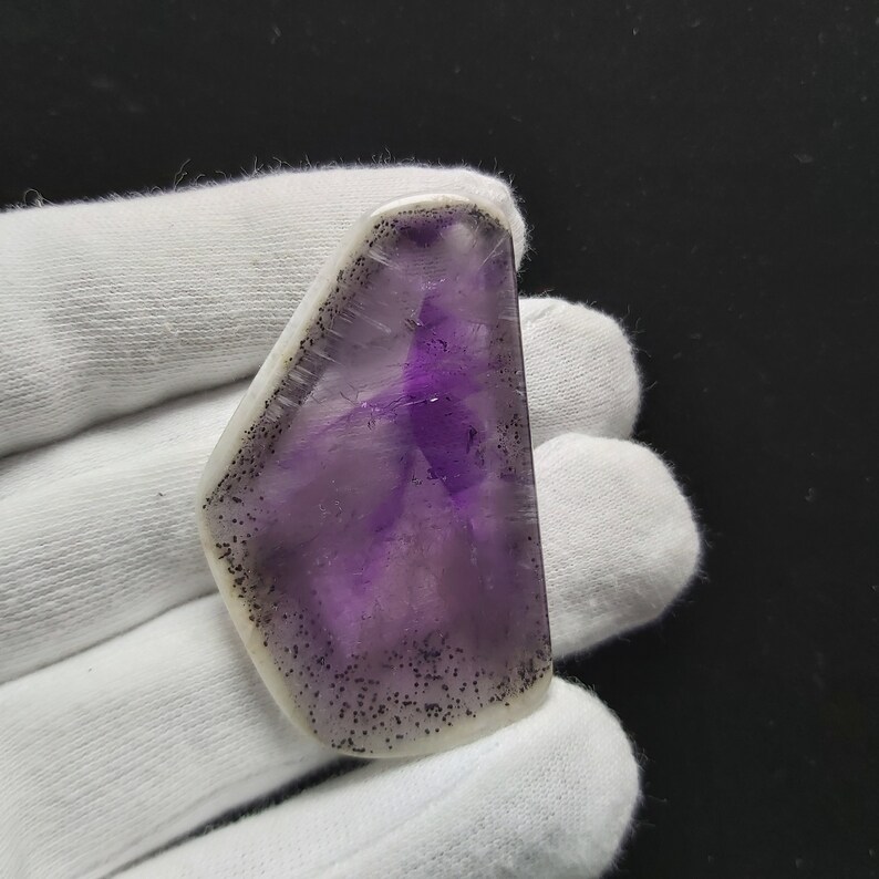 31x52x6mm 90 Cts Natural Star Amethyst Slice Loose Stone