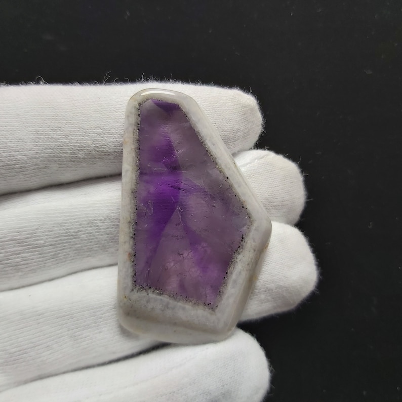 31x52x6mm 90 Cts Natural Star Amethyst Slice Loose Stone