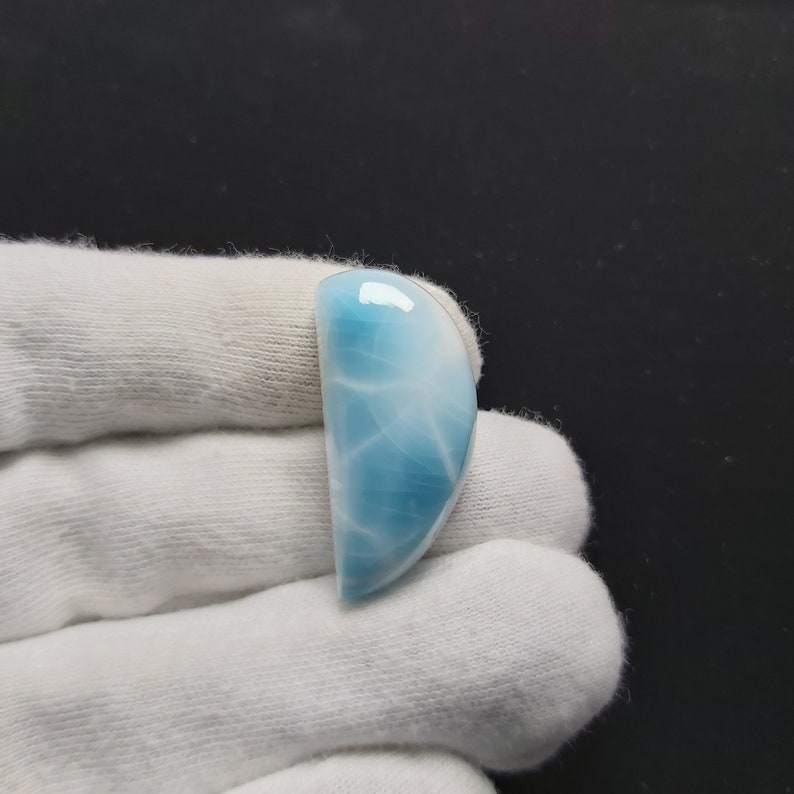 31x15x10mm 44 Cts Natural Larimar Fancy CABOCHON Loose Gemstone
