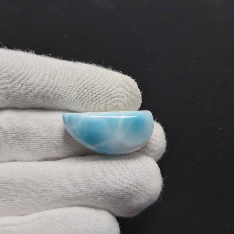 31x15x10mm 44 Cts Natural Larimar Fancy CABOCHON Loose Gemstone