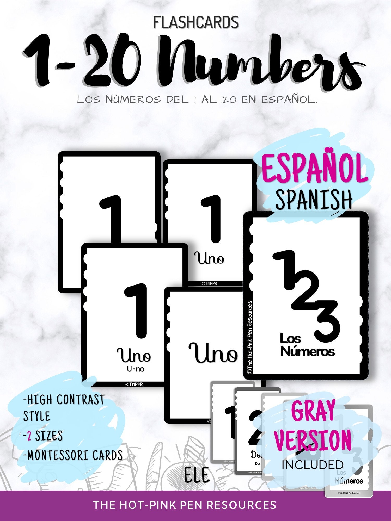 8 spanish 0 20 numbers flashcards set pdf printables etsy