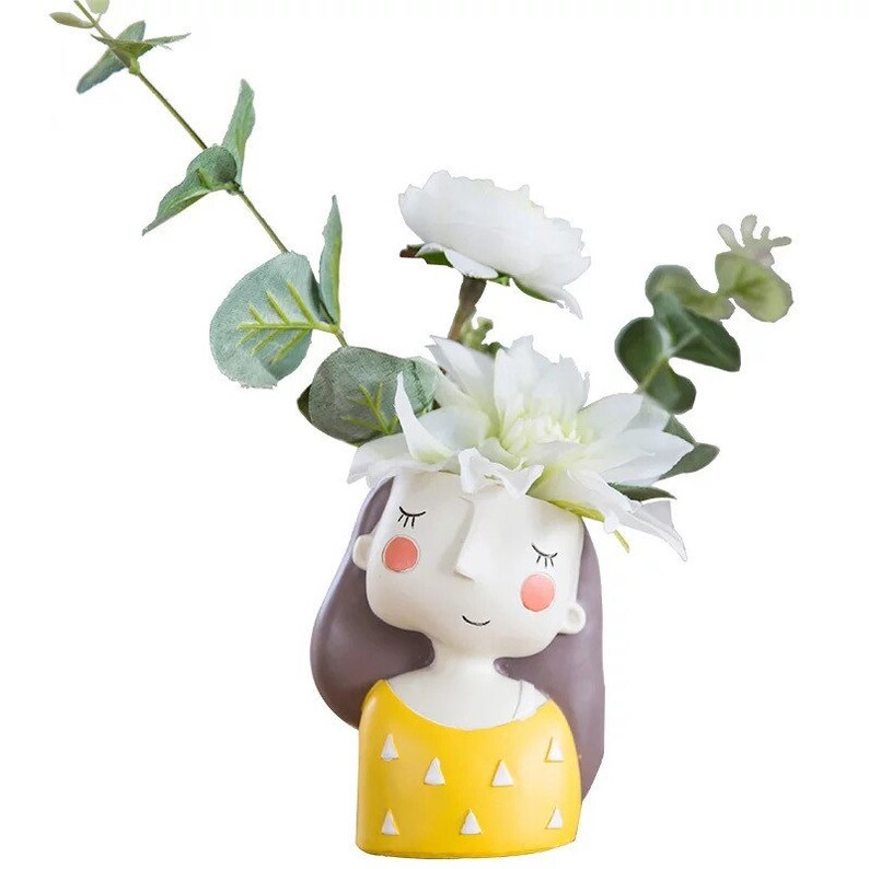 Dreamy Girl Planter Pots Cute Girl Pots Planters Hanging Etsy Australia
