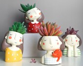 Dreamy Girl Planter Pots Cute Girl Pots Planters Hanging planters Succulent pots Plant Pot Succulents Pots Pots for plants