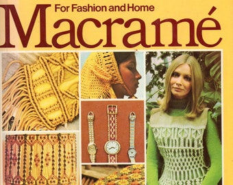 50 macrame patterns, 70s macrame pattern, WHOLE magazine with Vintage PATTERNS, Macrame PDF pattern Macrame Vintage magazine gifts for mom